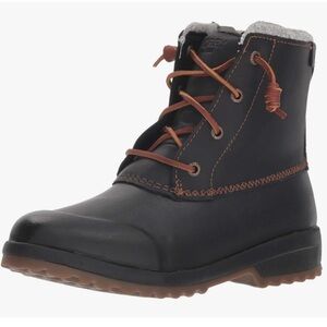 SALE! Awesome! Sperry Women's Maritime Repel Snow Boots In Black! Size 8!